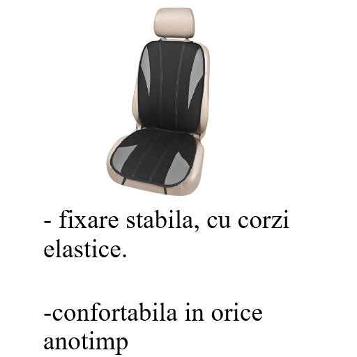 Husa pentru scaun auto , de culoare gri , universala , cu dimensiunile 45 x 104 cm VHS1916
