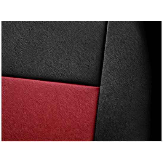 Set din doua huse auto universale , pentru scaunele din fata , sofer si pasager , de culoare rosie , imitatie piele AH216R
