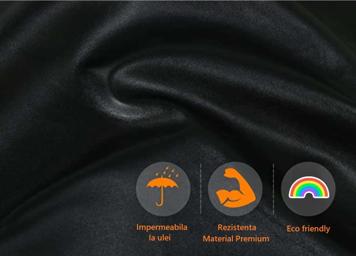 Set 2 huse protectie pentru mecanici si service auto aripa fata din piele ecologica, material premium, de culoare neagra, universala , cu banda magnetica , Metru Patrat, protejeaza impotriva petelor de ulei , vaselina , mizeriei si a zgarieturilor 10033