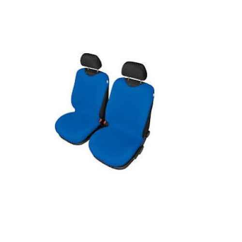 Set din 2 huse scaune auto tip maieu , pentru scaunele din fata , de culoare albastra , din bumbac 5-1066-253-3040
