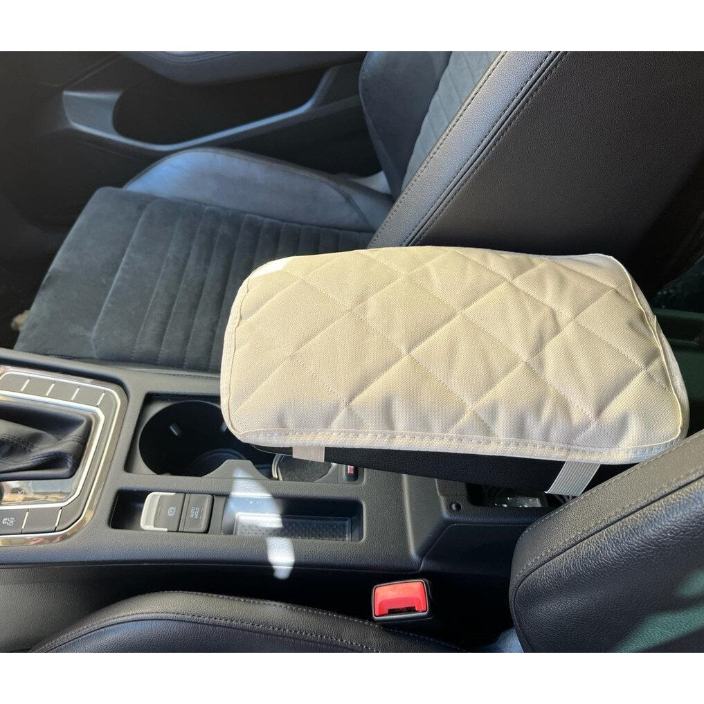 Protectie auto pentru cotiera, matlasata, universala, crem - MetruPatrat.ro