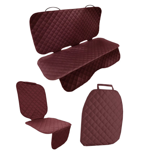 Set 3 protectii auto, matlasate,universale, grena, lavabile, impermeabile, protectie bancheta , protectie scaun fata si protectie spatar scaun, Metru Patrat