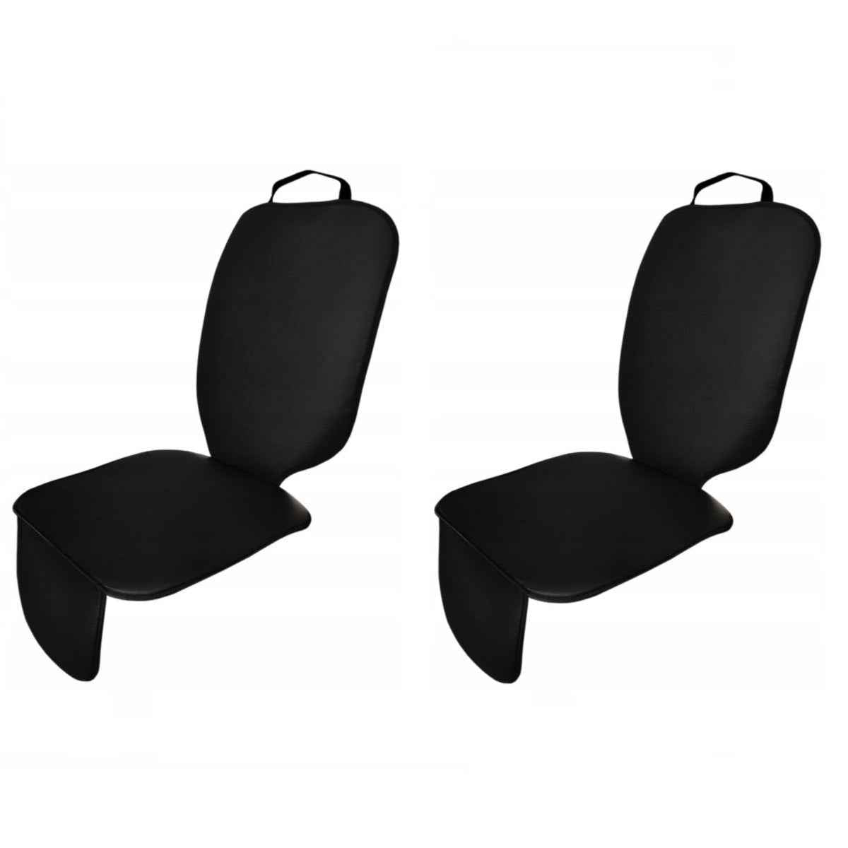 Set 2 protectii auto, scoica bebe, pentru scaune fata sau bancheta spate, din piele ecologica, lavabile, model universal, negre 2x20201