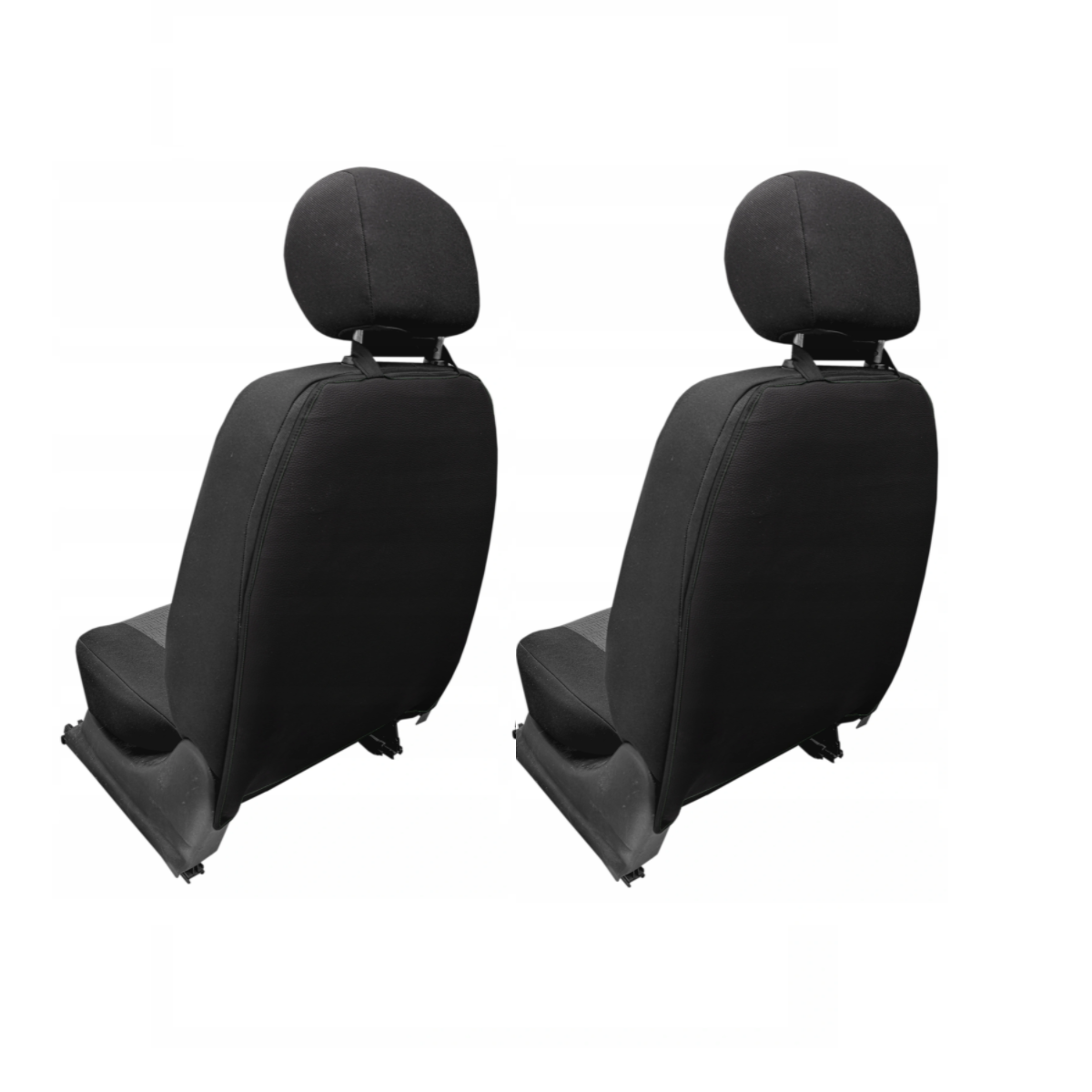 Set 2 protectii auto pentru spatarul scaunului din fata, din piele ecologica, neagre, lavabile, impermeabile, 70 cm x 55 cm - MetruPatrat.ro