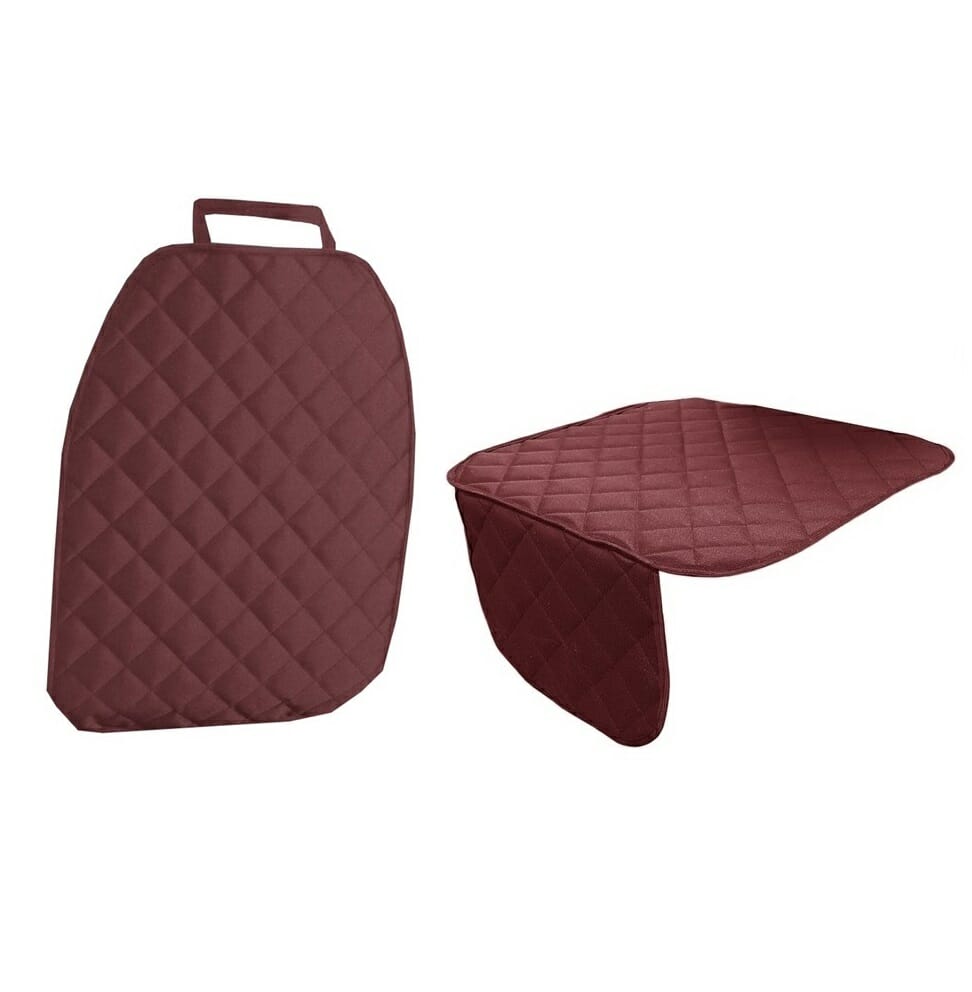 Set 2 protectii auto matlasate, universale, lavabile, grena, protectie sezut scaun sau bancheta si protectie spatar scaun, Metru Patrat - MetruPatrat.ro