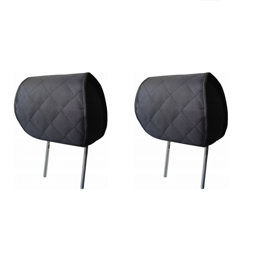 Set 2 huse de protectie tetiere auto, matlasate, impermeabile, lavabile, negre