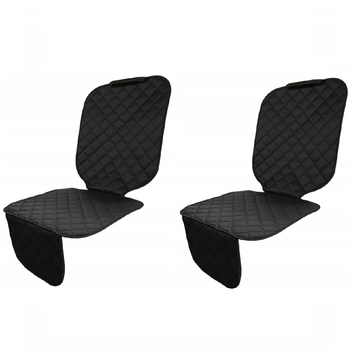 Set 2 protectii auto, scoica bebe, pentru scaune fata sau bancheta spate, matlasate, lavabile, model universal, negre