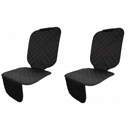 Set 2 protectii auto, scoica bebe, pentru scaune fata sau bancheta spate, matlasate, lavabile, model universal, negre
