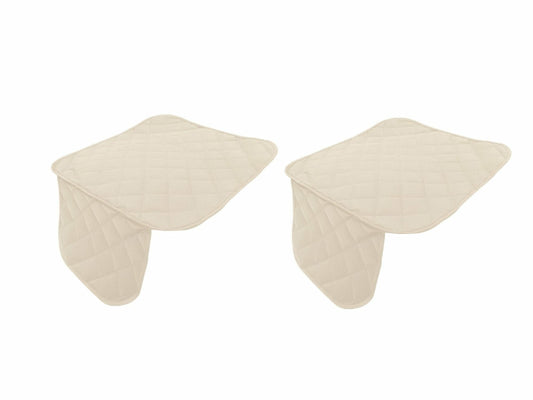 Set 2 protectii auto matlasate, pentru sezut scaun sau bancheta, universale, crem, Metru Patrat