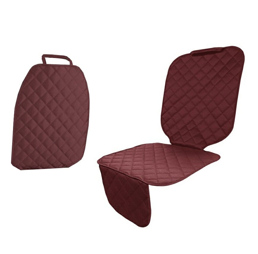 Set 2 protectii auto matlasate, universale, lavabile, grena, protectie scaun sau bancheta si protectie spatar scaun, Metru Patrat - MetruPatrat.ro