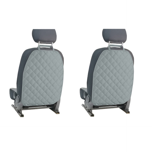 Set 2 protectii auto matlasate, pentru spatarul scaunului din fata, universale, lavabile, impermeabile, gri Metru Patrat 2x 5065