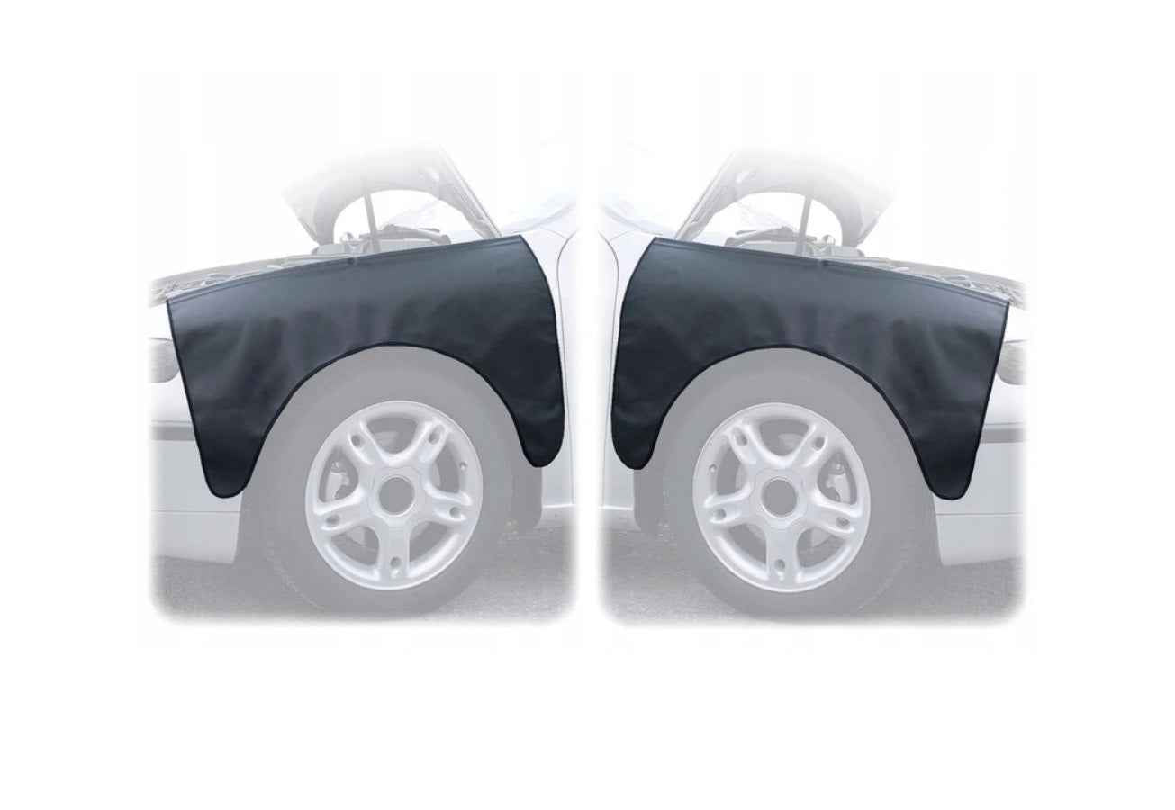 Set 2 huse protectie pentru mecanici si service auto aripa fata din piele ecologica, material premium, de culoare neagra, universala , cu banda magnetica , Metru Patrat, protejeaza impotriva petelor de ulei , vaselina , mizeriei si a zgarieturilor 10033