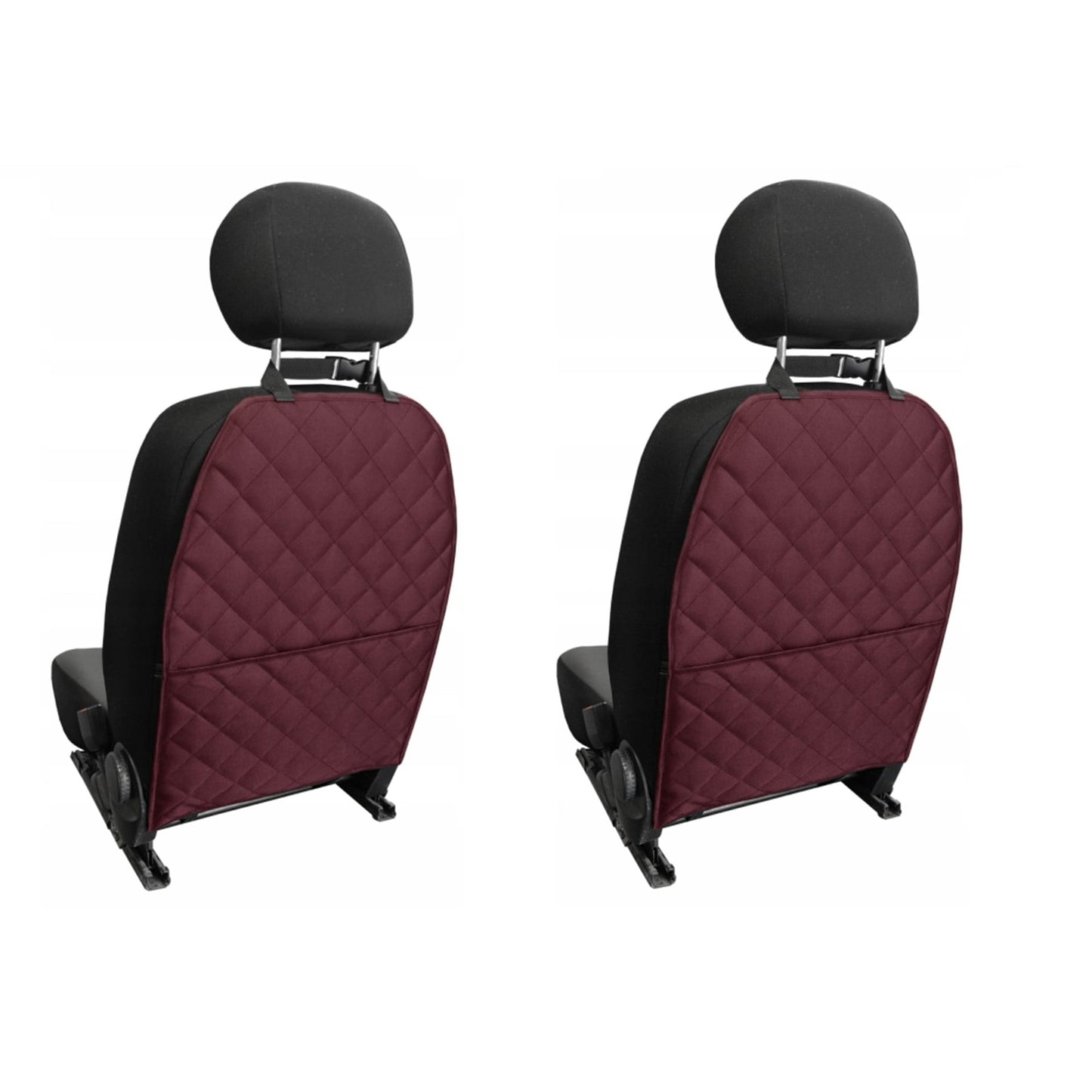 Set doua protectii auto matlasate, universale, pentru spatarul scaunului, cu buzunar organizator, grena, Metru Patrat 2x 5075 - MetruPatrat.ro