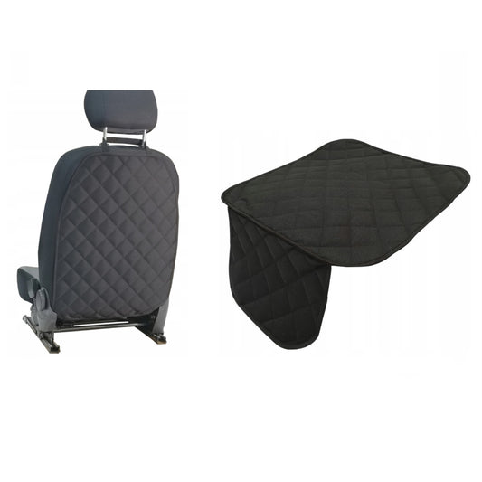 Set 2 protectii scaune auto, universale, matlasate, negre, lavabile, impermeabile - protectie sezut scaun sau bancheta si protectie spatar scaun