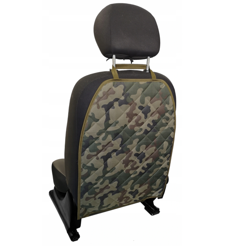 Protectie auto matlasata, pentru spatarul scaunului din fata, lavabila, impermeabila, army