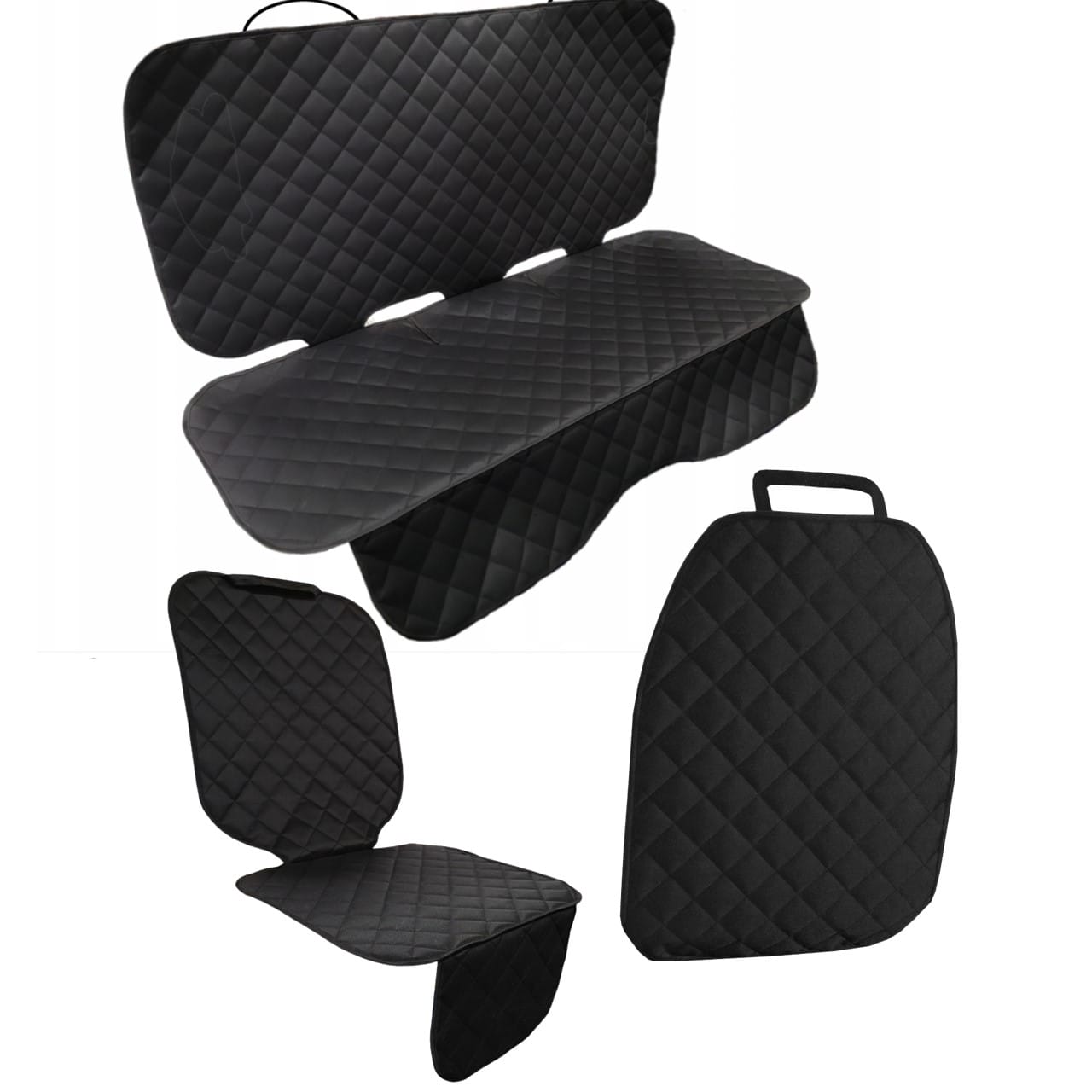 Set 3 protectii auto, matlasate,universale, negre, lavabile, impermeabile, protectie bancheta , protectie scaun fata si protectie spatar scaun, Metru Patrat - MetruPatrat.ro