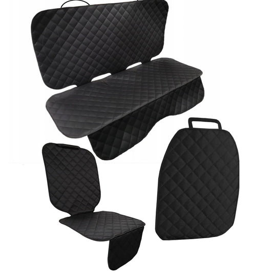 Set 3 protectii auto, matlasate,universale, negre, lavabile, impermeabile, protectie bancheta , protectie scaun fata si protectie spatar scaun, Metru Patrat