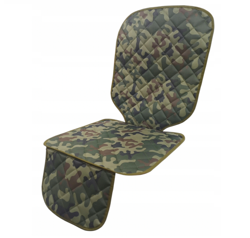 Set 2 protectii auto, scoica bebe, pentru scaune fata sau bancheta spate, matlasate, lavabile, model universal, verde army