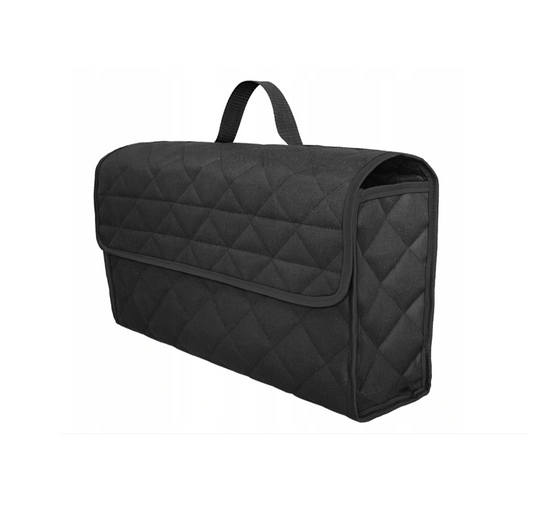 Organizator auto universal pentru portbagaj, prevazut cu banda arici pentru fixare usoara, marimea L negru