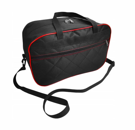 Geanta city break & sport, bagaj de mana avion Wizz Air, Ryanair, 40x20x25, matlasata, negru-rosu, Metru Patrat