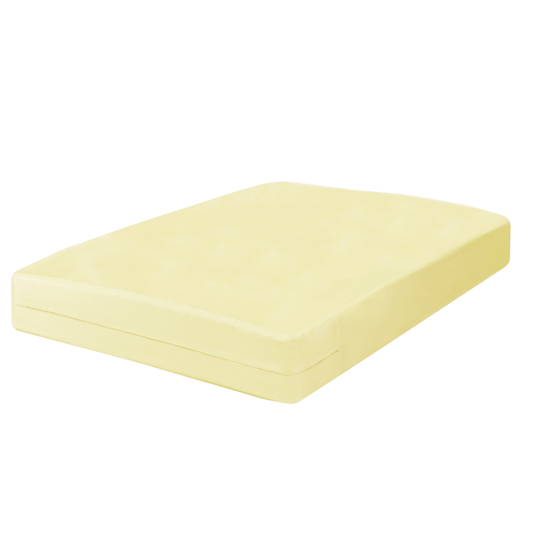 Husa cu fermoar pentru saltea din bumbac 100% natural, de culoare crem, ivory - MetruPatrat.ro