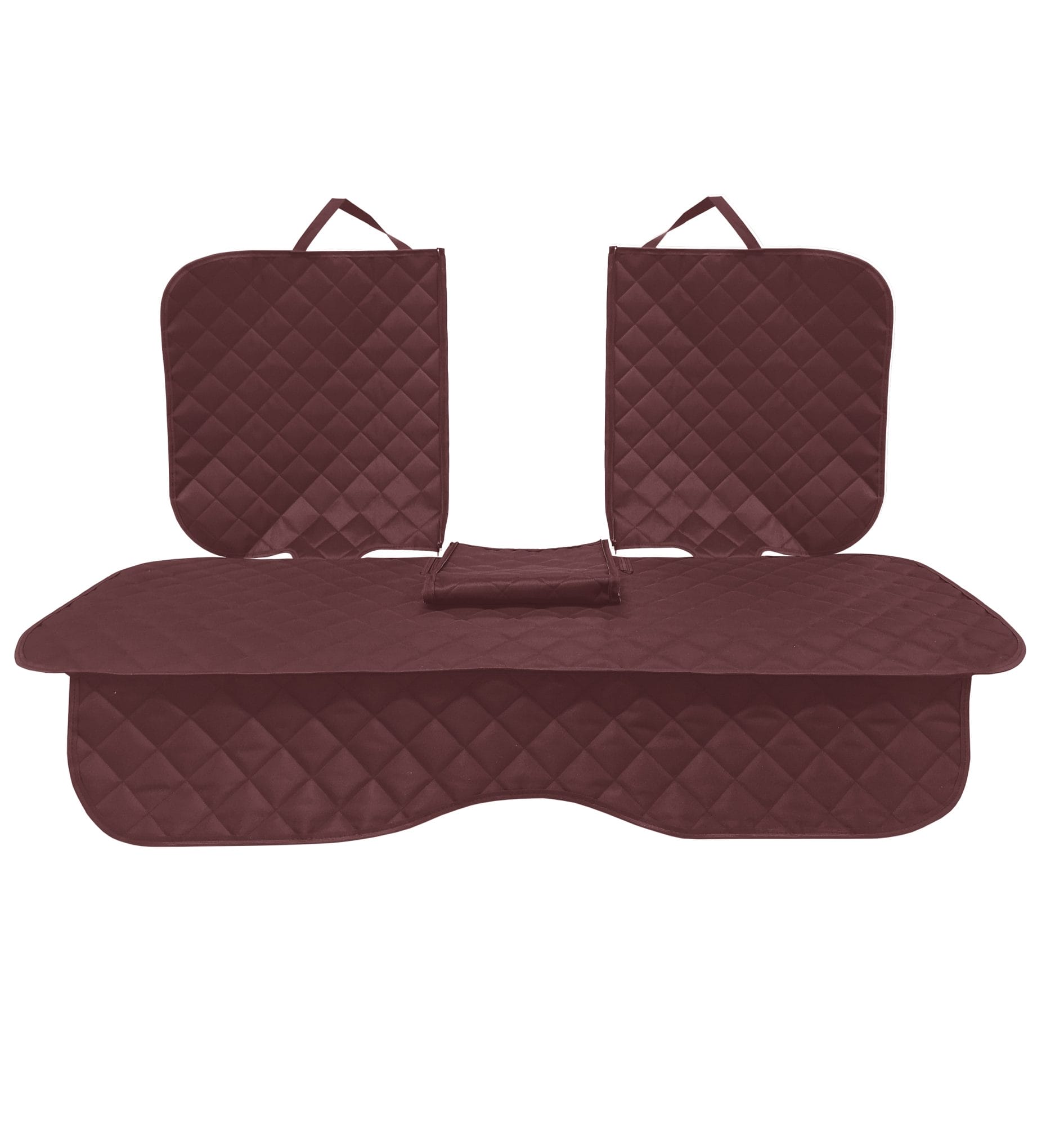 Set 3 protectii auto, matlasate,universale, visiniu, lavabile, impermeabile, decupare cotiera  ,scoica bebe si spatar scaun fata, Metru Patrat - MetruPatrat.ro
