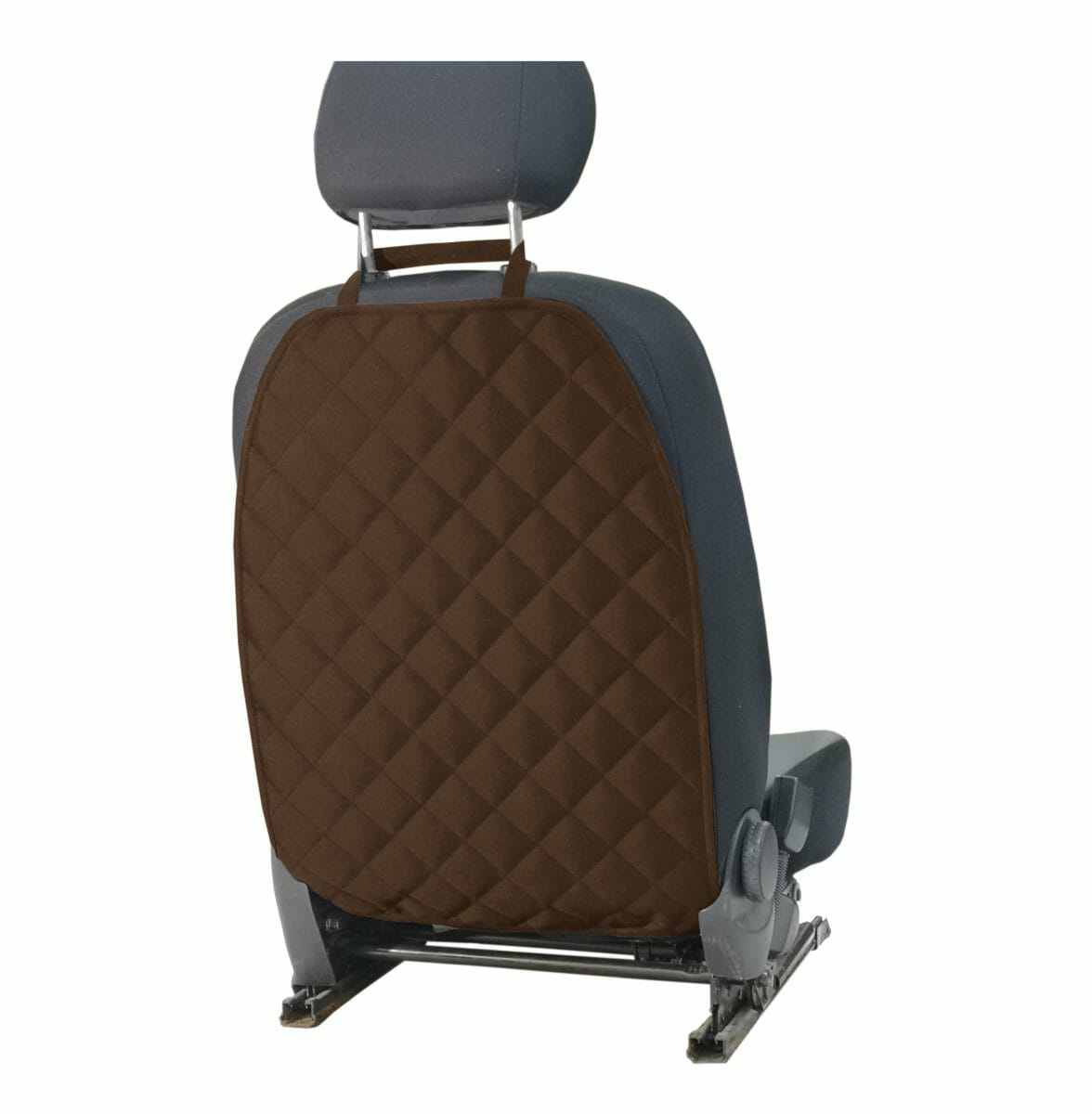 Protectie auto matlasata, pentru spatarul scaunului din fata, universala, lavabila, impermeabila, maro 5070 - MetruPatrat.ro
