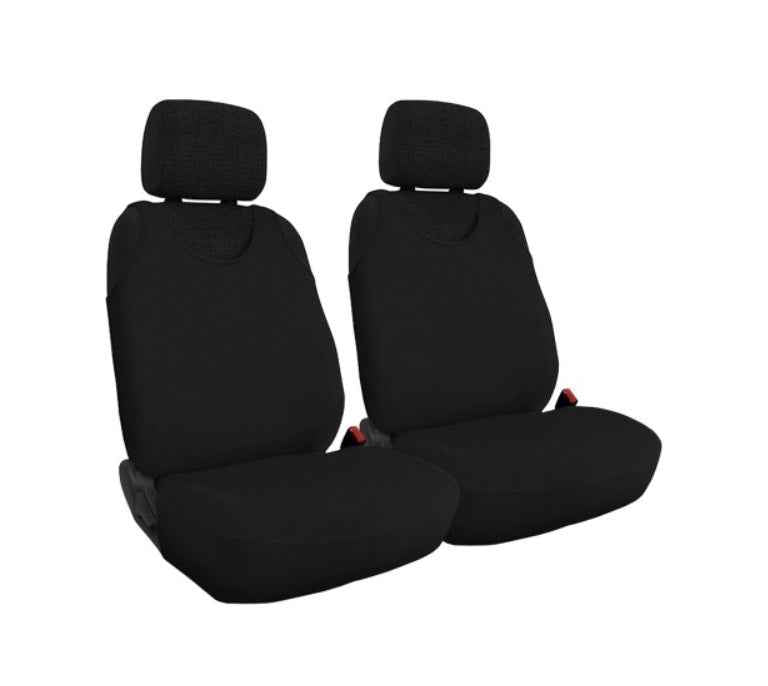 Set 2 huse auto tip maieu, din bumbac, universale, negre pok