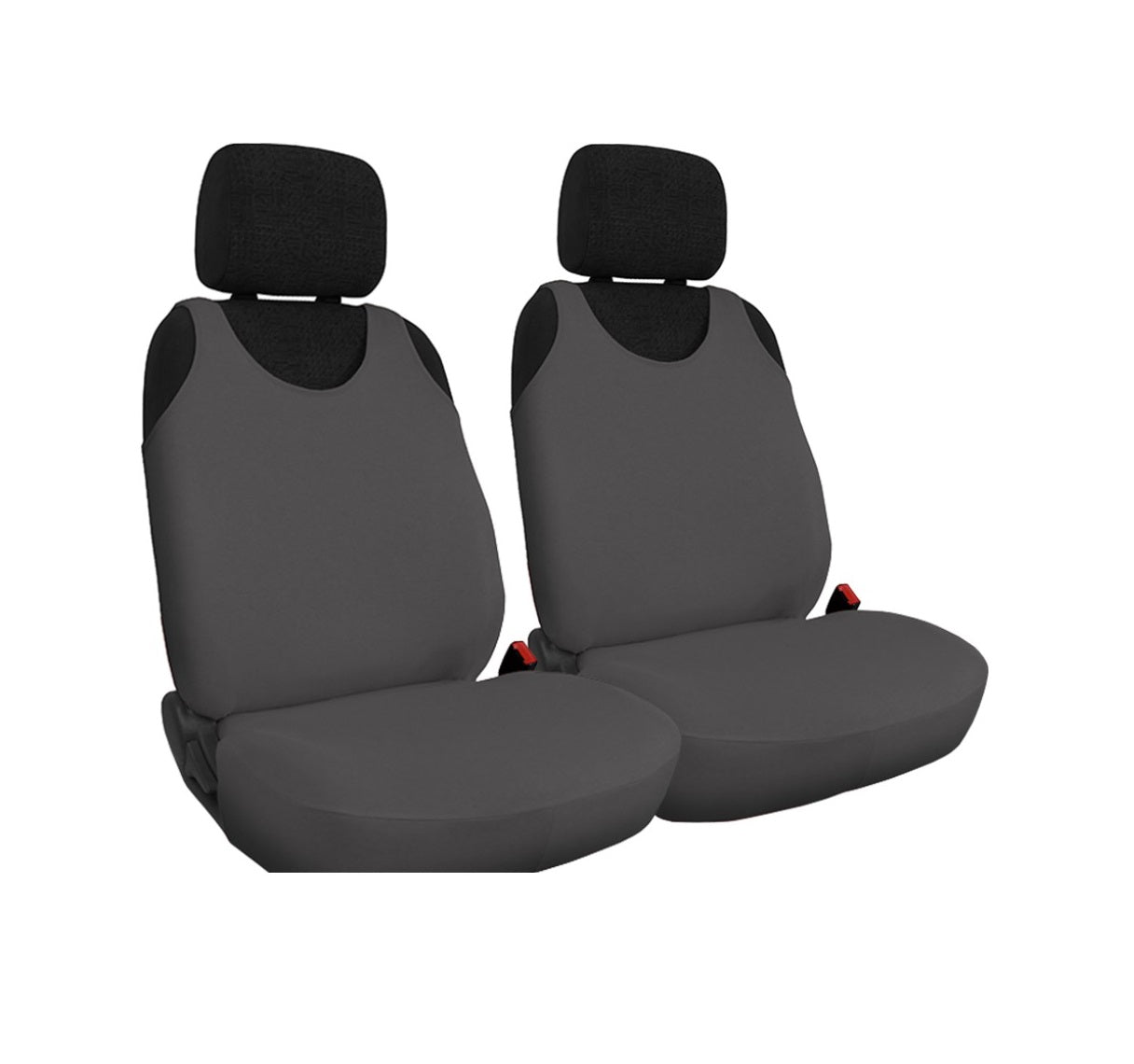 Set 2 huse auto tip maieu, din bumbac, universale, gri inchis pok