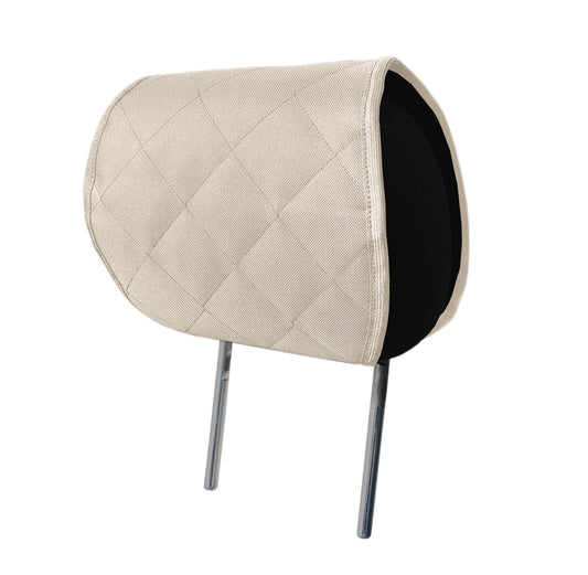 Husa de protectie tetiera auto , matlasata, impermeabila, lavabila, crem