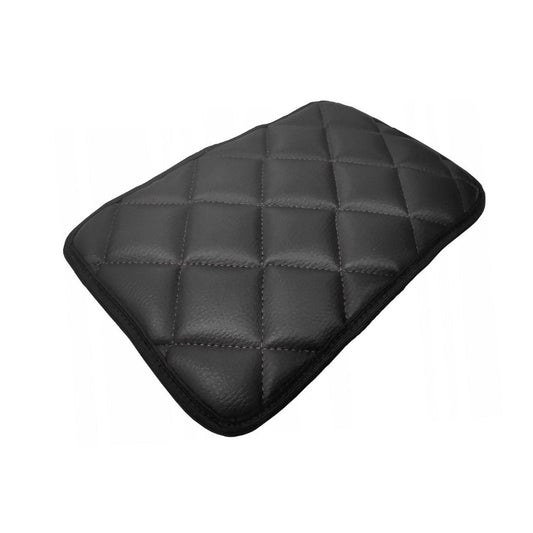 Protectie auto pentru cotiera, din piele ecologica matlasata, universala, neagra, Metru Patrat 5084