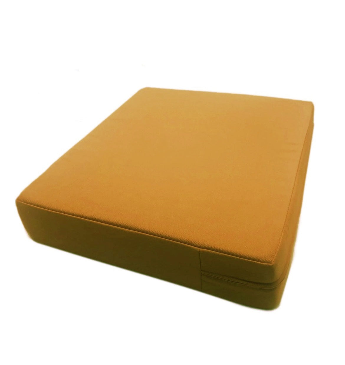 Husa cu fermoar pentru saltea din bumbac 100% natural, de culoare mustar - MetruPatrat.ro