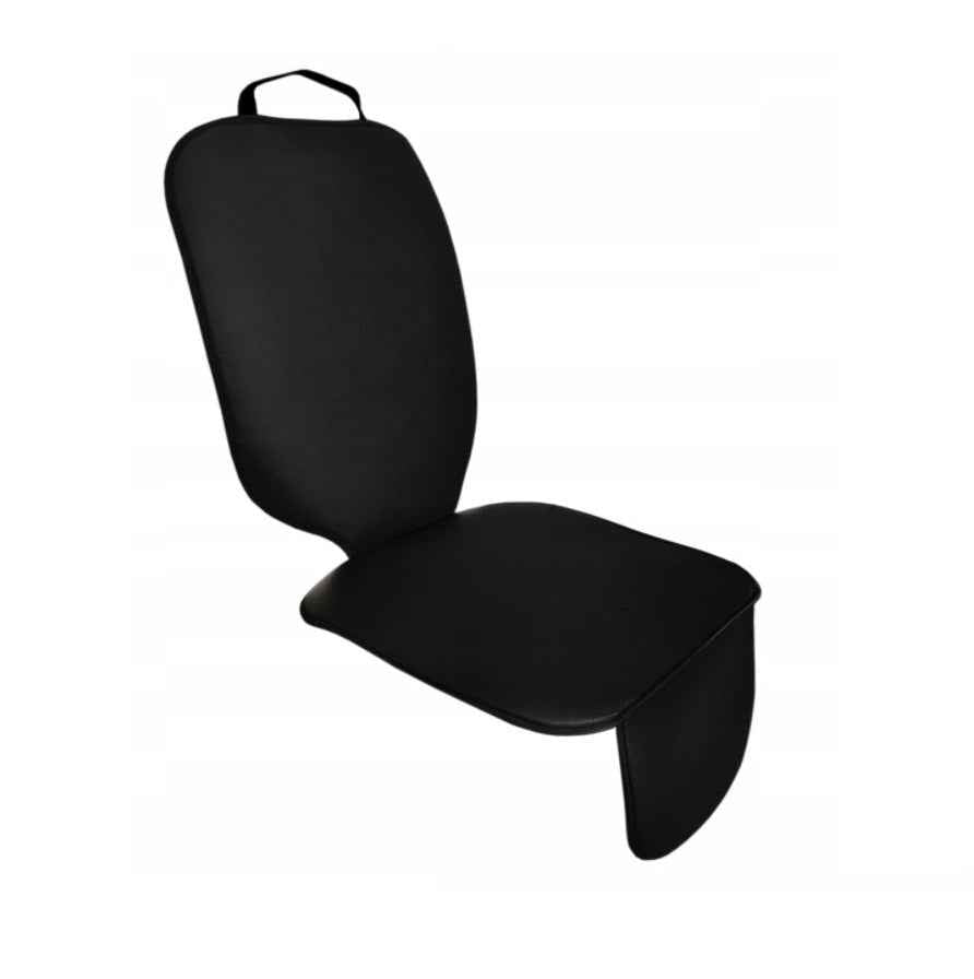 Protectie scaun auto copii, scoica bebe, neagra, din piele ecologica neteda, lavabila, impermeabila