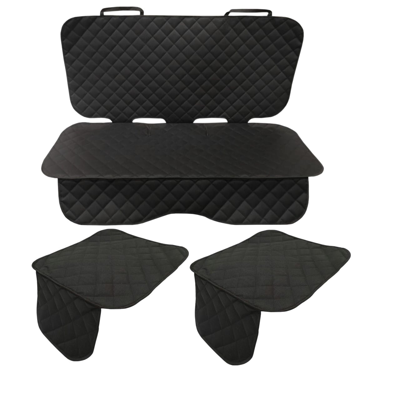 Set 3 protectii auto, matlasate,universale, negre, lavabile, impermeabile, protectie bancheta si 2 protectii sezut scaun , Metru Patrat