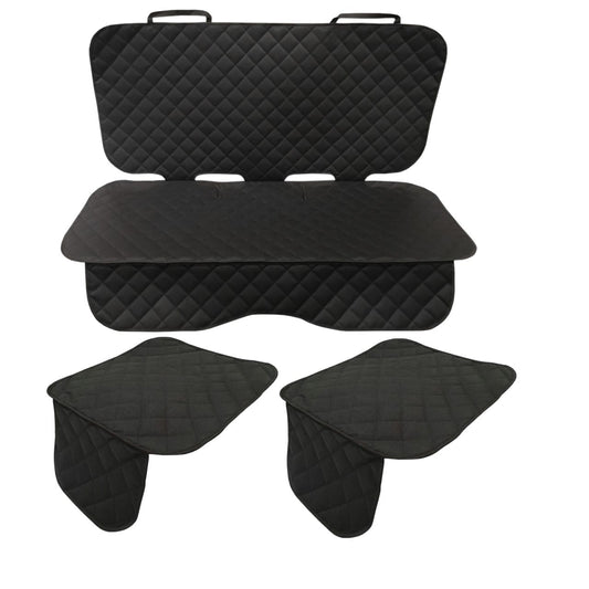 Set 3 protectii auto, matlasate,universale, negre, lavabile, impermeabile, protectie bancheta si 2 protectii sezut scaun , Metru Patrat