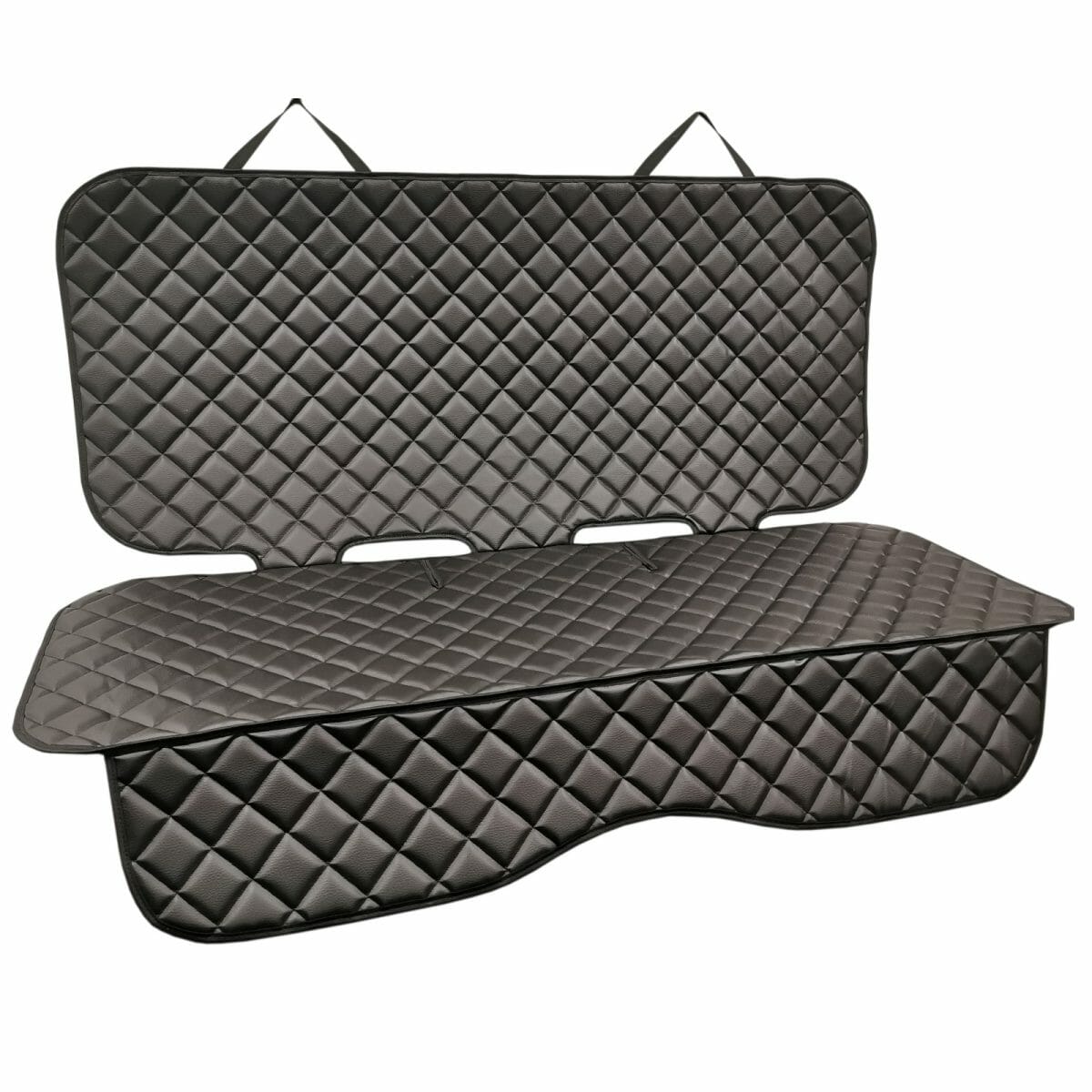 Set 5 protectii auto matlasate, din piele ecologica, pentru scaune fata-spate, universale, negre, lavabile, impermeabile, Metru Patrat - MetruPatrat.ro