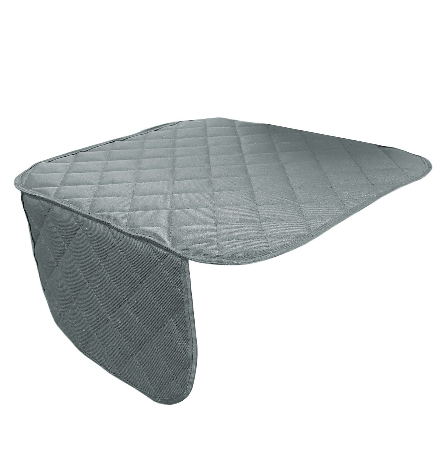 Set 2 protectii auto matlasate, universale, lavabile, gri, protectie sezut scaun sau bancheta si protectie spatar scaun, Metru Patrat