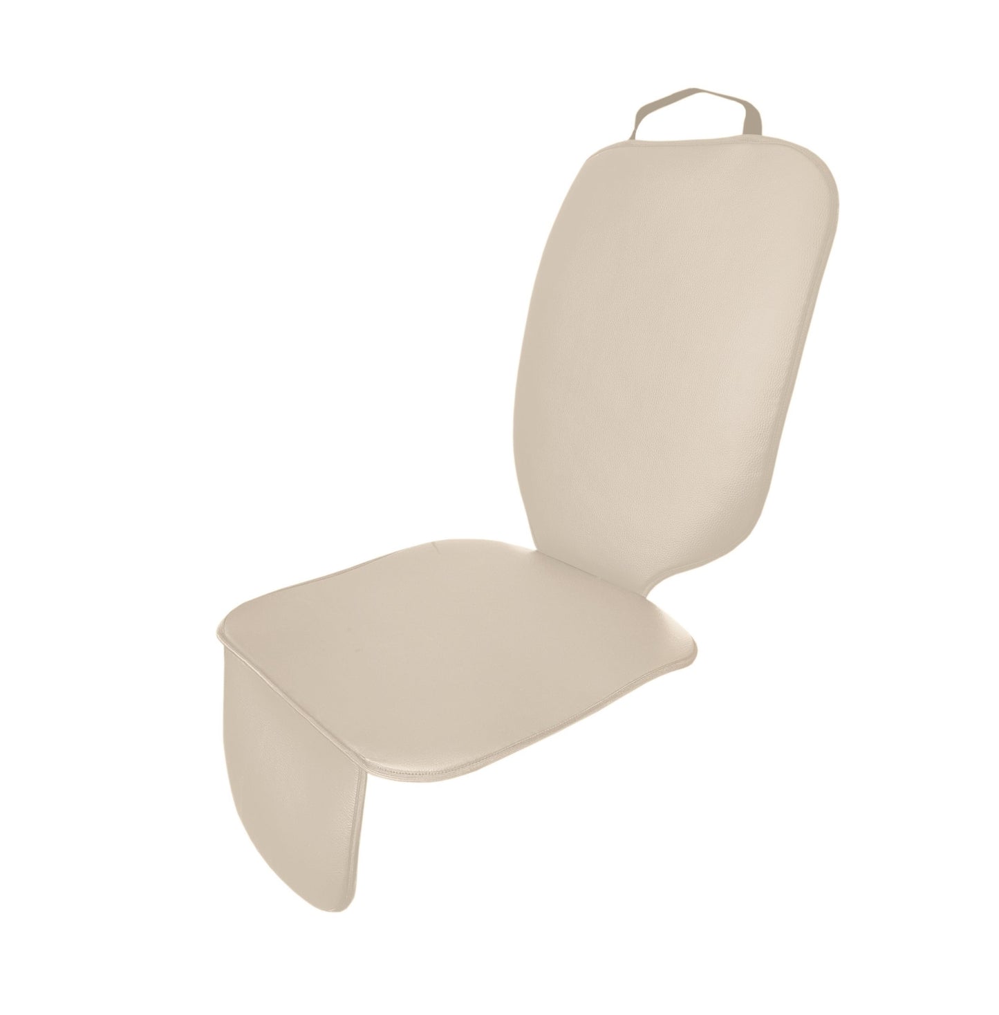 Set 2 protectii auto, scoica bebe, pentru scaune fata sau bancheta spate, din piele ecologica, lavabile, model universal, crem