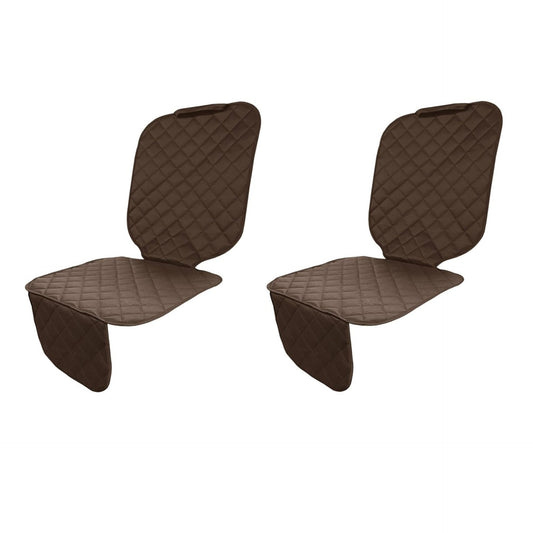Set 2 protectii auto matlasate, universale, pentru scaun auto, scaun copii, scoica bebe, impermeabile, lavabile, maro, Metru Patrat (copiază)