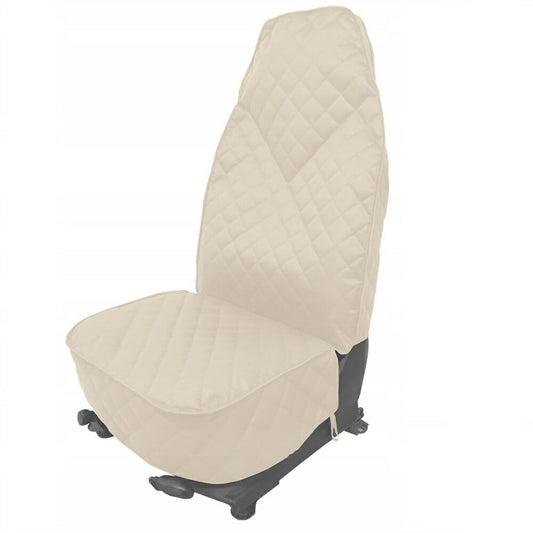 Husa protectie scaun auto, matlasata, crem, impermeabila, labavila, Metru Patrat 5060