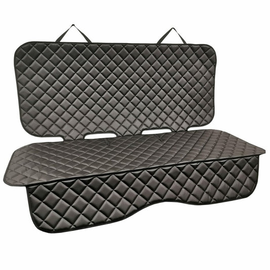 Protectie auto matlasata din piele ecologica, pentru bancheta din spate, neagra, impermeabila, lavabila, Metru Patrat 5056