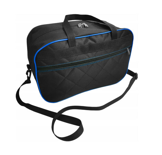 Geanta city break & sport, bagaj de mana avion Wizz Air, Ryanair, 40x20x25, matlasata, negru - albastru, Metru Patrat 5088