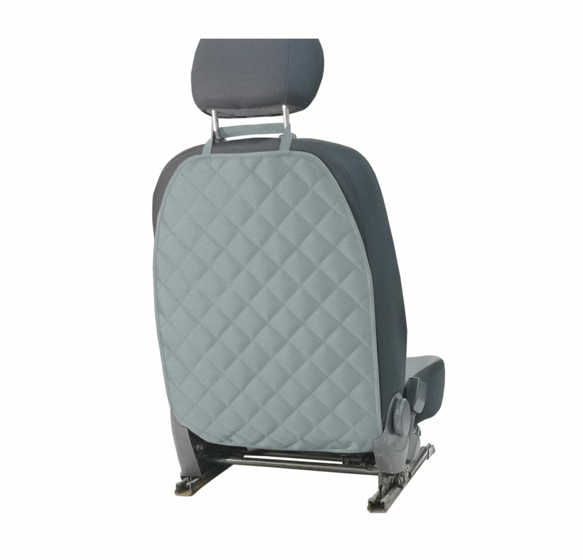 Set 2 protectii auto matlasate, universale, lavabile, gri, protectie scaun sau bancheta si protectie spatar scaun, Metru Patrat