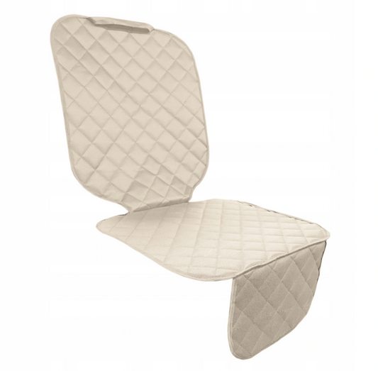 Protectie auto matlasata crem, pentru scaun copii, scoica bebe, impermeabila, lavabila