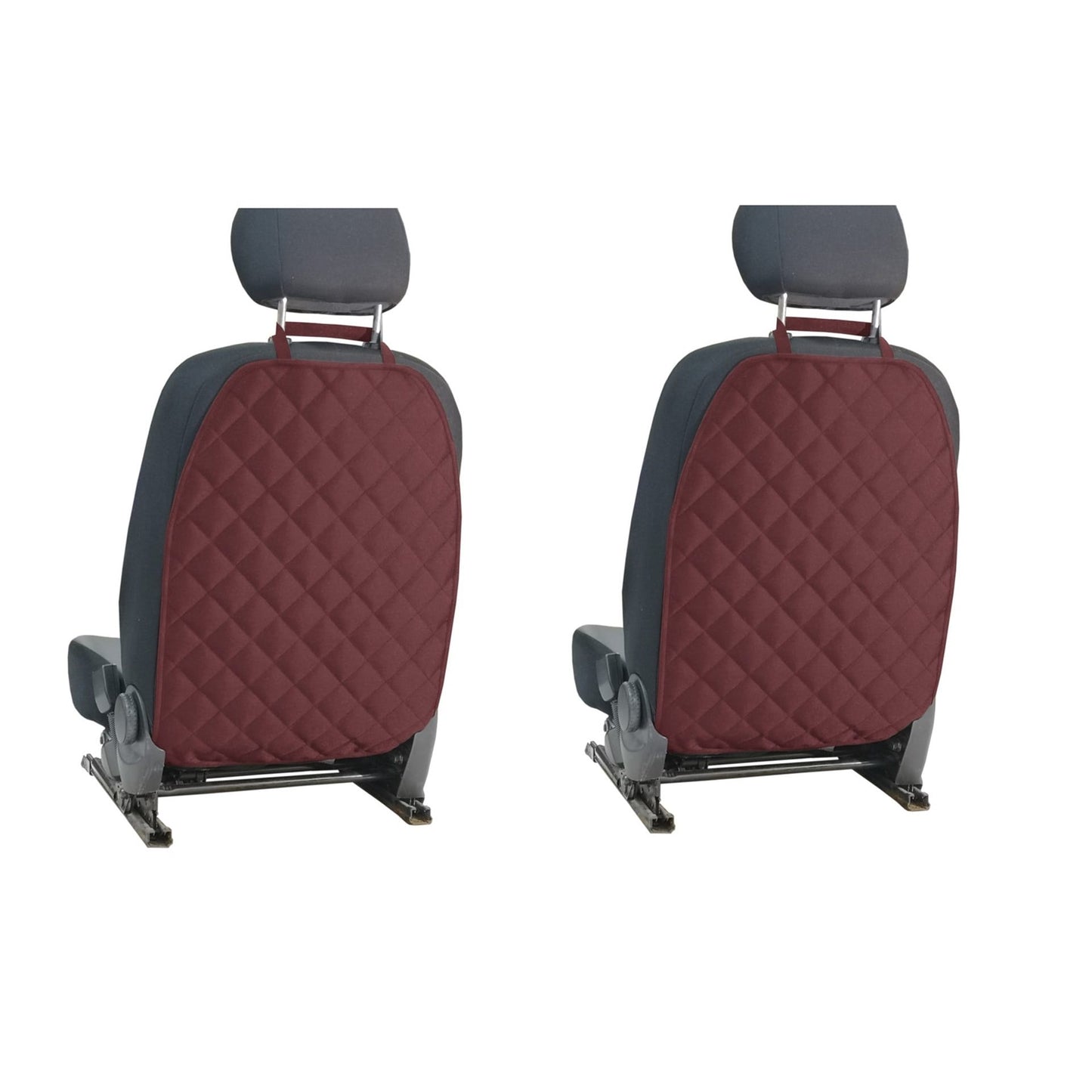 Set 2 protectii auto matlasate, pentru spatarul scaunului din fata, universale, lavabile, impermeabile, grena, Metru Patrat - MetruPatrat.ro