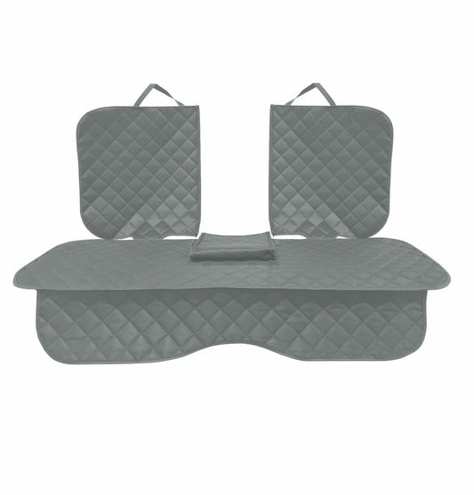 Protectie auto matlasata universala, pentru bacheta din spate, cu decupare cotiera, gri, impermeabila, lavabila, Metru Patrat 5067