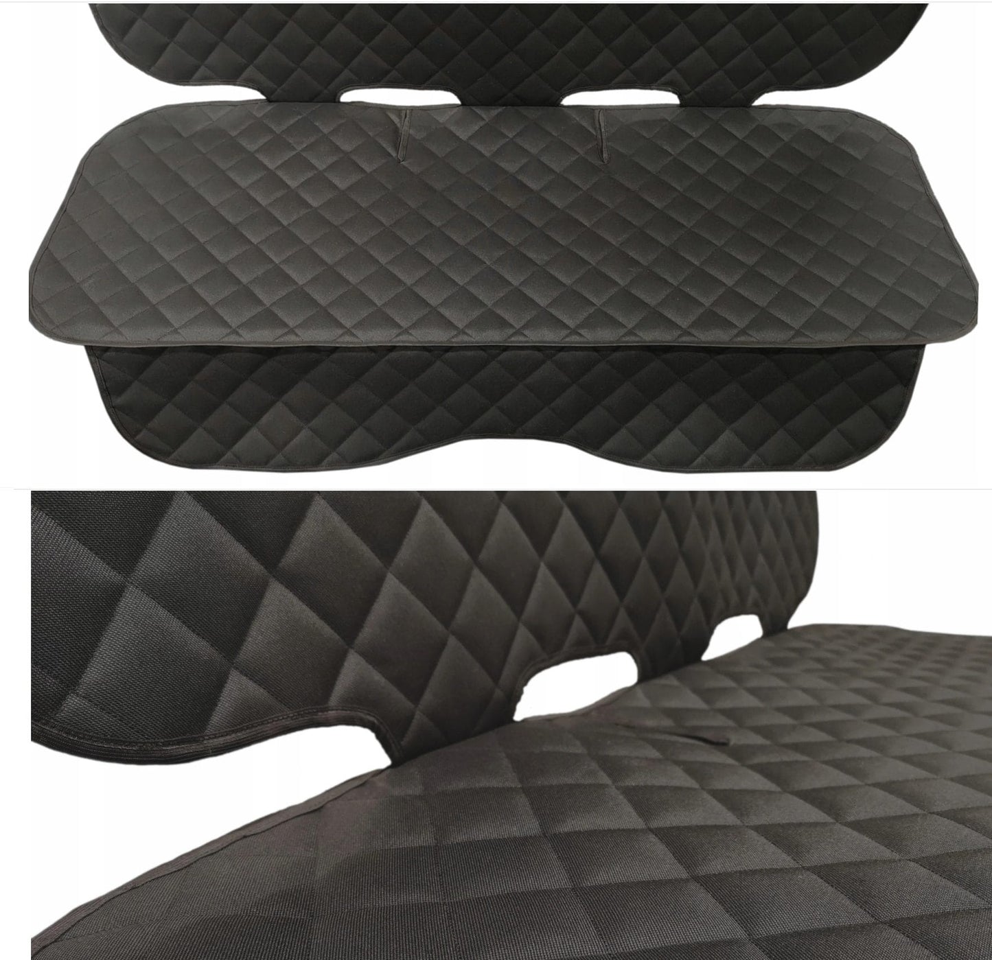 Set 3 protectii auto, matlasate,universale, negre, lavabile, impermeabile, protectie bancheta si 2 protectii sezut scaun , Metru Patrat