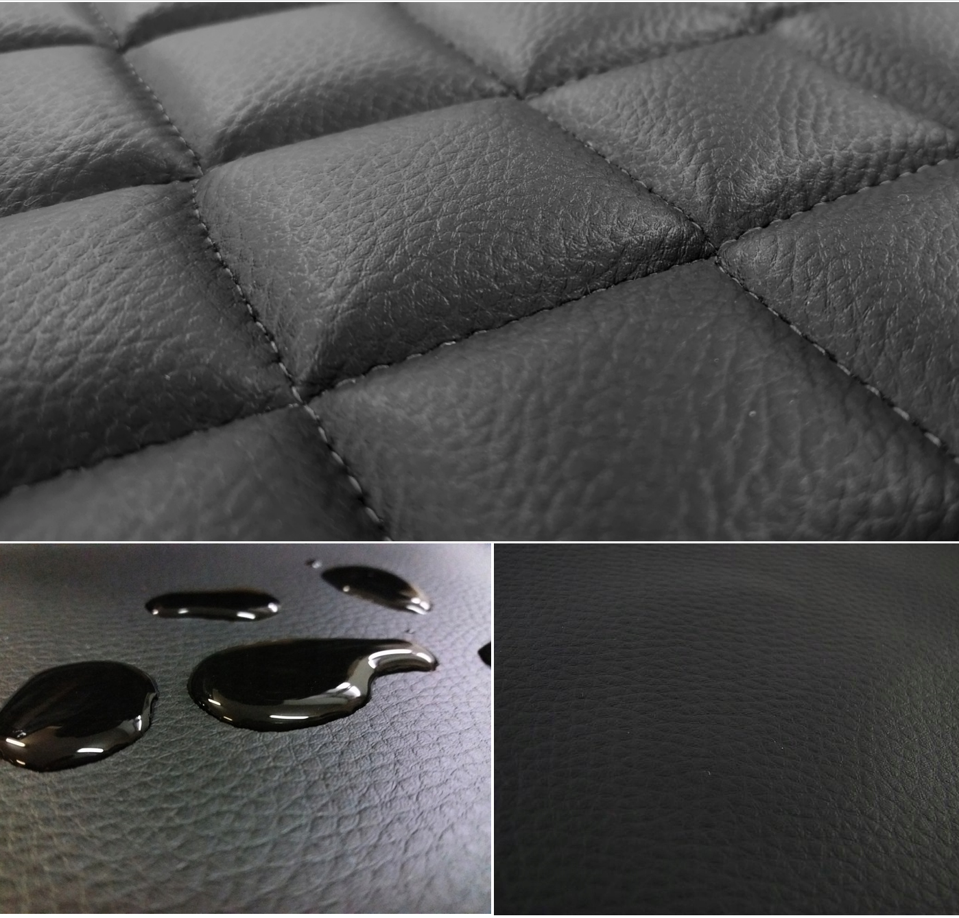 Set 2 protectii scaune auto, universale, matlasate, din piele ecologica, negre, lavabile, impermeabile - protectie scaun, scoica bebe si protectie spatar scaun