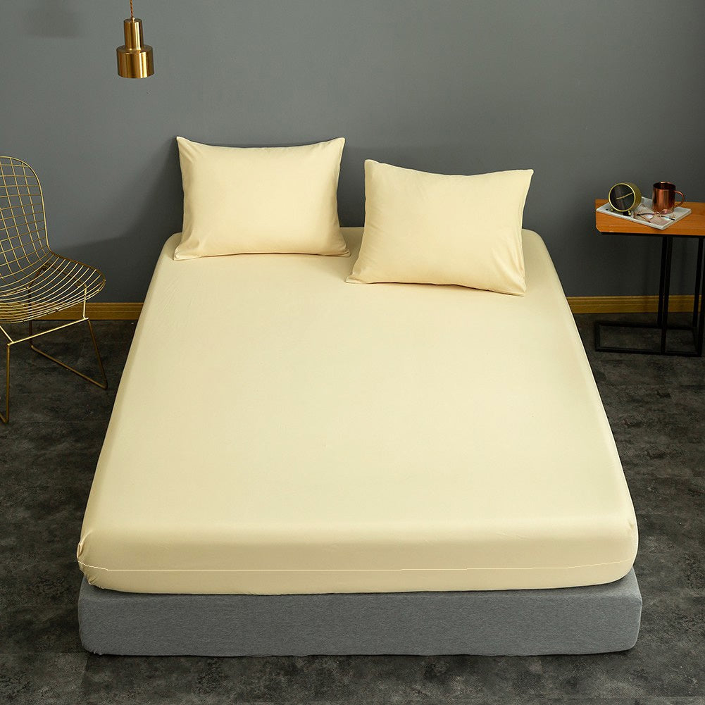 Husa cu fermoar pentru saltea din bumbac 100% natural, de culoare crem, ivory - MetruPatrat.ro