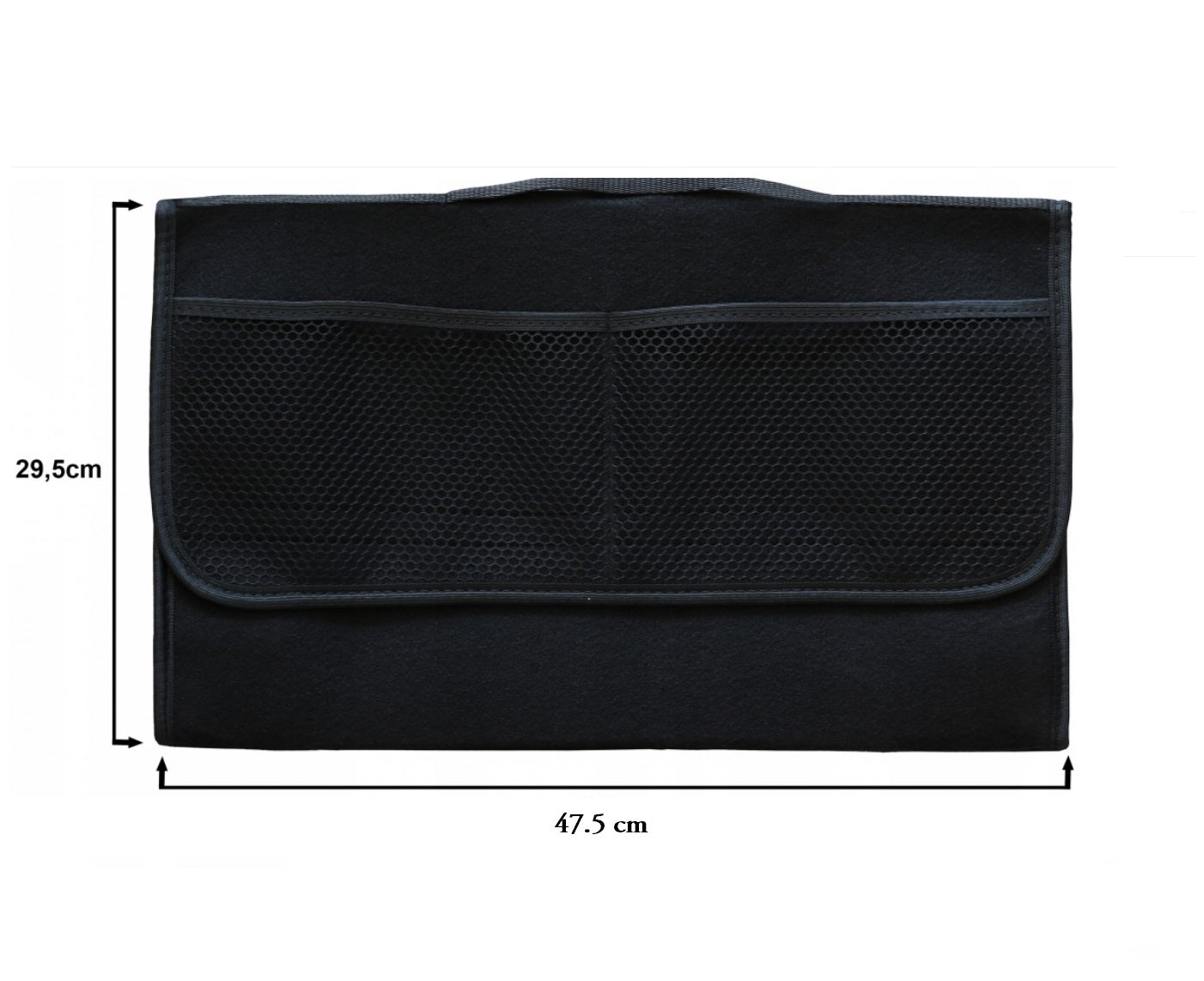 Organizator auto universal, cu buzunar lateral si banda velcro, pok